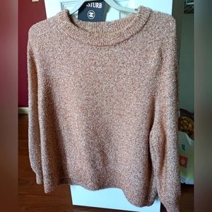 Loft Rose Gold Shimmer Sweater